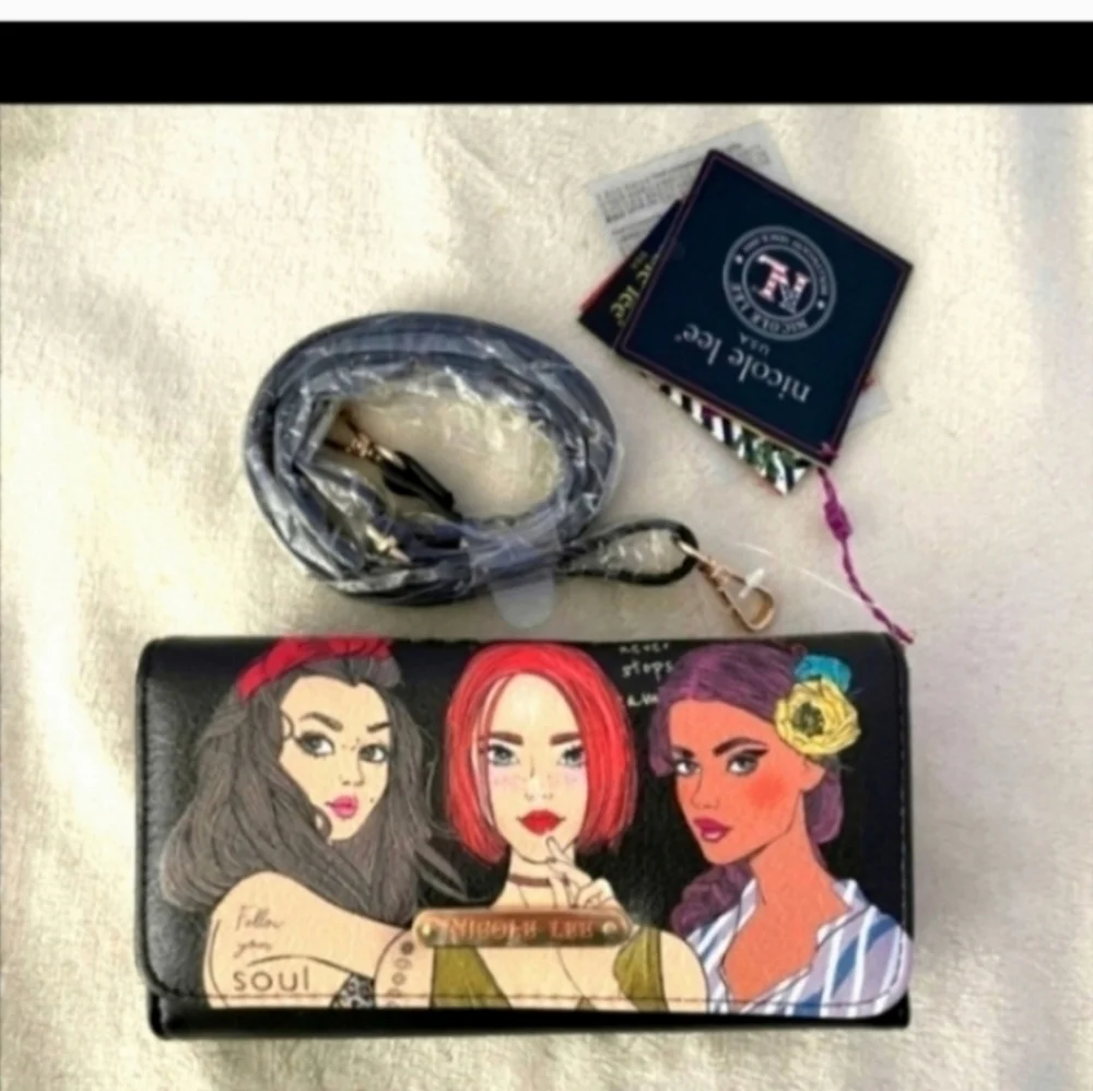 Nwt nicole lee crossbody wallet